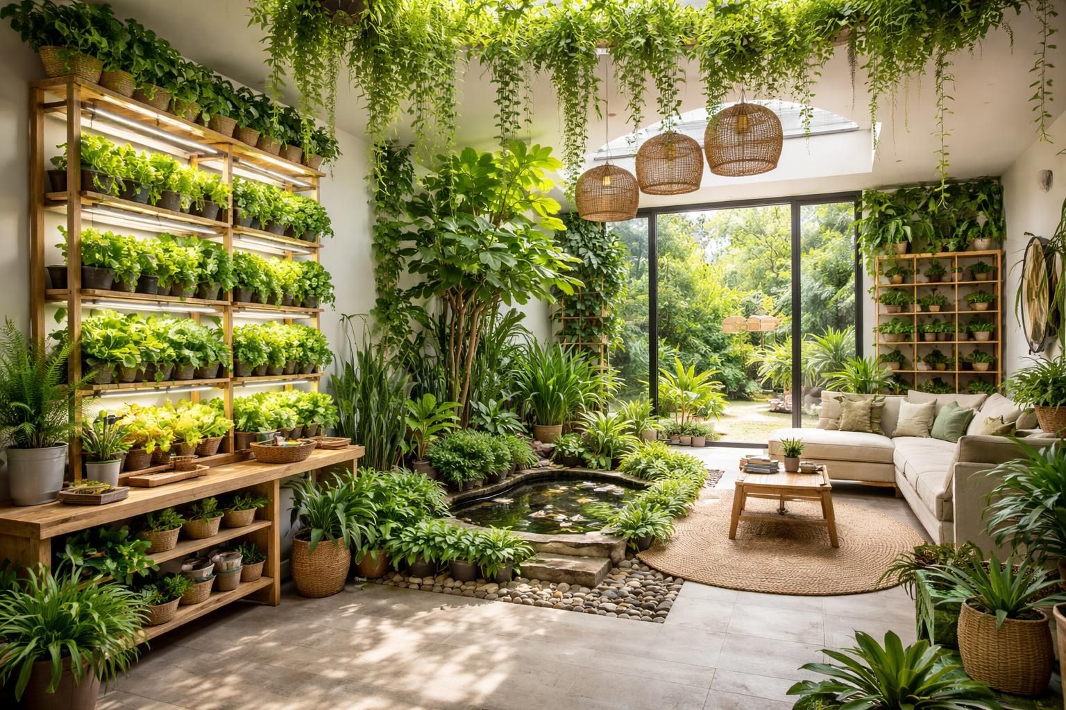découvrez comment intégrer la biodiversité dans votre décoration intérieure grâce à un jardin intérieur, un potager vertical et des plantes purifiantes pour un espace sain et naturel.
