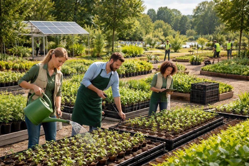 découvrez nos solutions écologiques professionnelles spécialement conçues pour les pépinières, les paysagistes et les collectivités territoriales, alliant respect de l'environnement et efficacité.